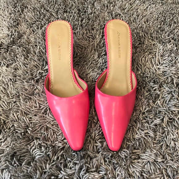 cerise pink kitten heel shoes